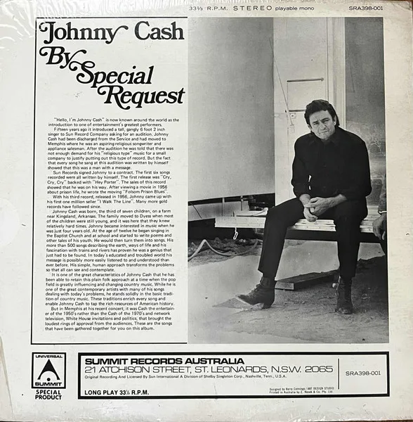 Album cover for By Special Request by Johnny Cash