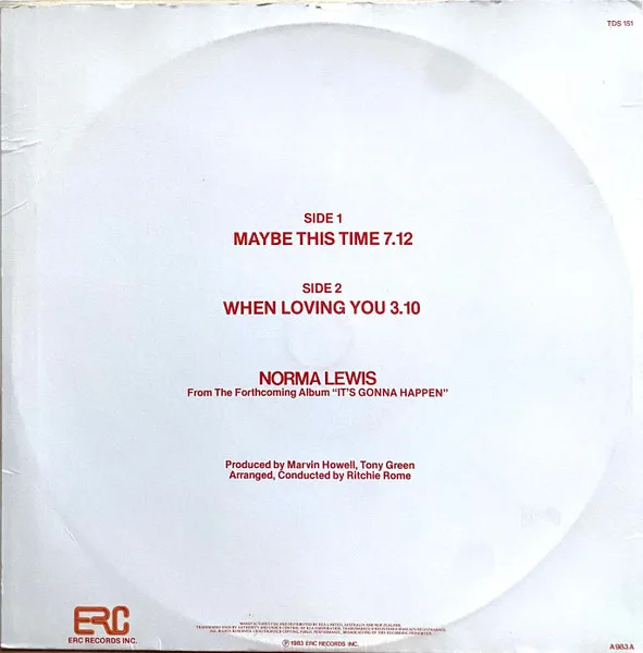 Album cover for Maybe This Time by Norma Lewis