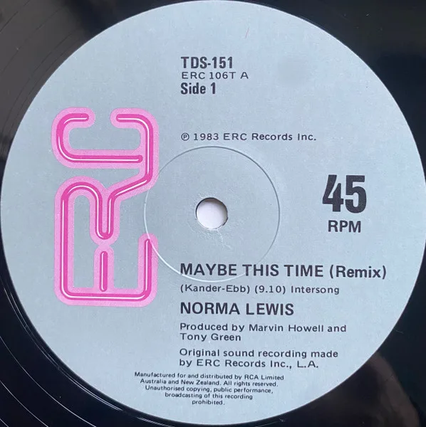 Album cover for Maybe This Time by Norma Lewis