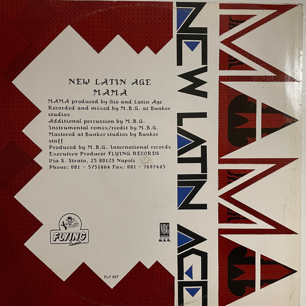 New Latin Age - Mama, Electronic, Deep House, Italo House, 1990 - Flying Records, Italy, Vinyl 1x 12", 45 RPM