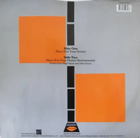 Tracy Ackerman - Slave (For Your Desire) - 1987 - Freestyle, Garage House, Hi NRG - Passion (10) - Vinyl 1x 12", 45 RPM