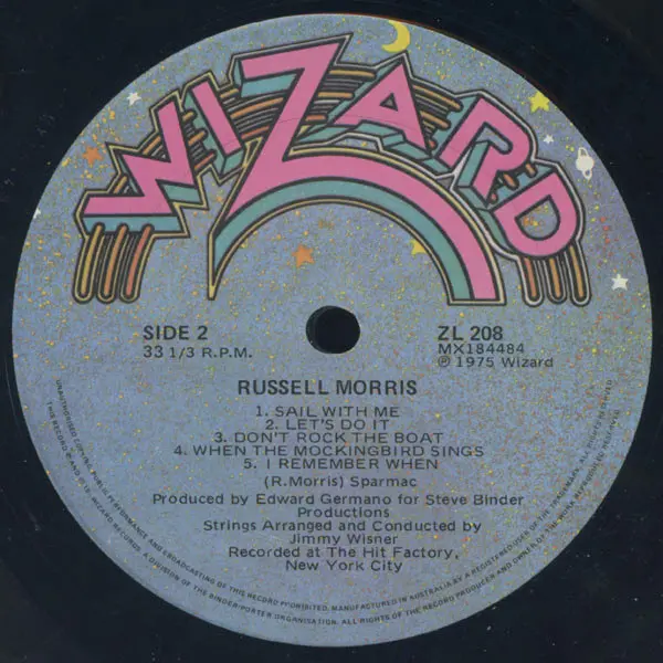 Russell Morris - Russell Morris, Pop, Rock, Soft Rock, 1975 - Wizard Records (5), Australia, Vinyl 1x LP, Album