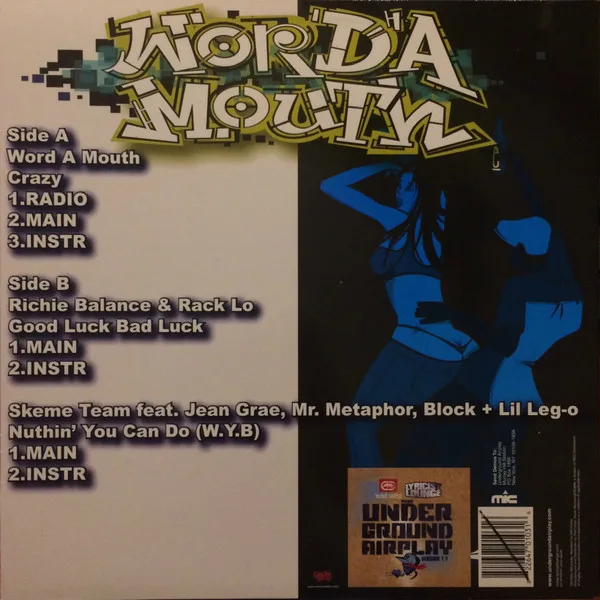 Album cover for Lyricist Lounge Presents Word'A Mouth - Crazy by Various