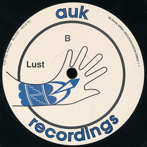 District 1 - The Lick, Electronic, Techno, 1997 - Auk Recordings, UK, Vinyl 1x 12", 45 RPM
