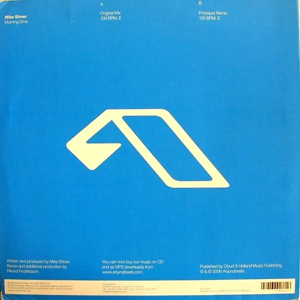 Mike Shiver - Morning Drive, Electronic, Progressive Trance, Trance, 2006 - Anjunabeats, UK, Vinyl 1x 12"