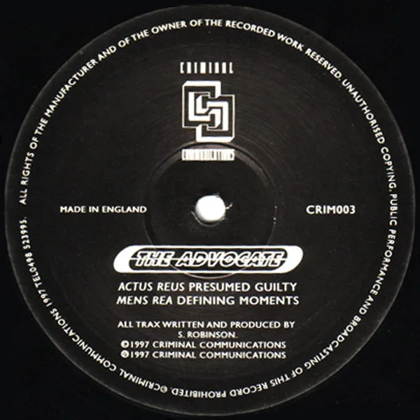 Album cover for Presumed Guilty / Defining Moments by Advocate, The