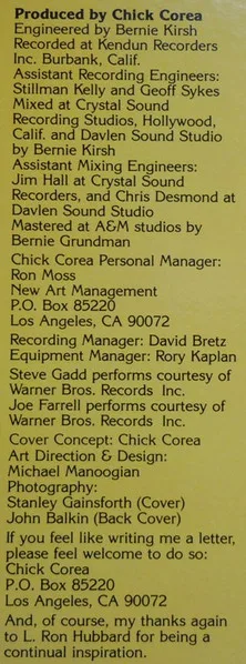 Album cover for Friends by Chick Corea