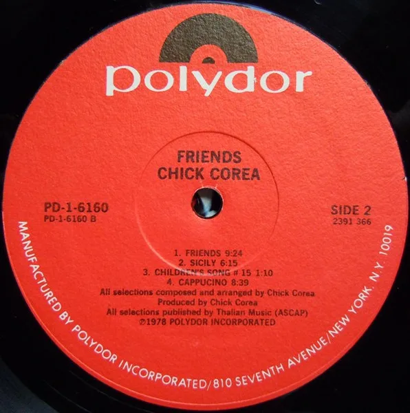 Album cover for Friends by Chick Corea