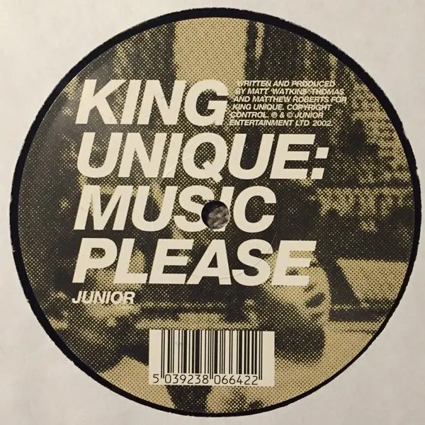 King Unique - Lighters / Music Please, Electronic, Electro, Tech House, 2003 - Junior London, UK, Vinyl 1x 12", 45 RPM