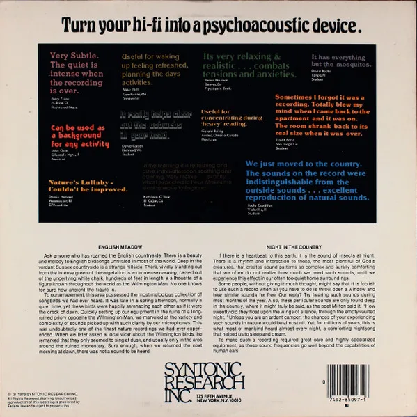 Album cover for Environments (The Magic of Psychoacoustic Sound - Disc 10) by No Artist