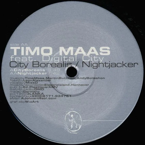 Album cover for City Borealis / Nightjacker by Timo Maas feat. Digital City