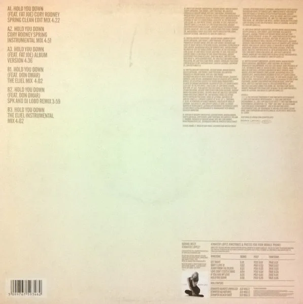 Album cover for Hold You Down by Jennifer Lopez