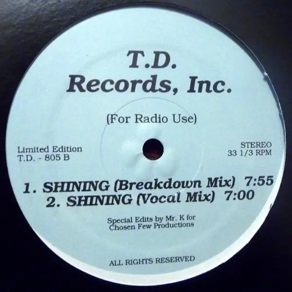 Salsoul Orchestra, The / Venus Dodson - Runaway / Shining, Funk / Soul, Disco, T.D. Records, Inc., US, Vinyl 1x 12", 33 ⅓ RPM