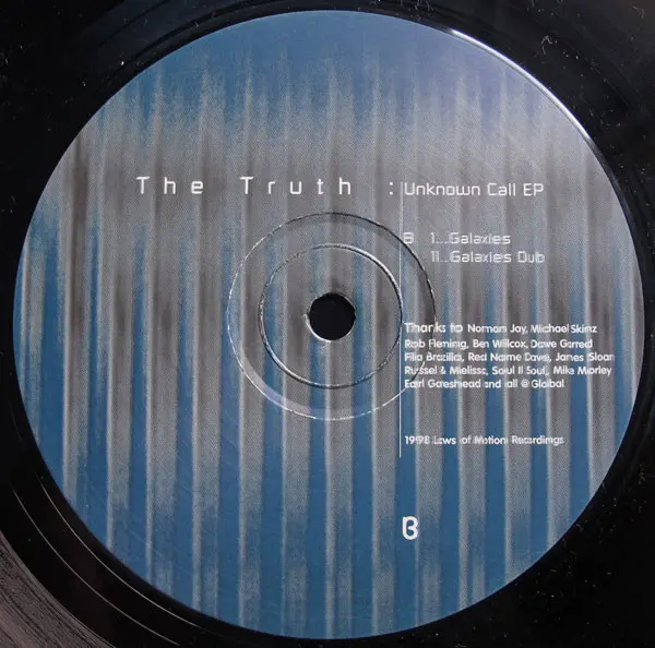 Truth (2), The - Unknown Call EP, Electronic, Dub, 1998 - Laws Of Motion, UK, Vinyl 1x 12", EP
