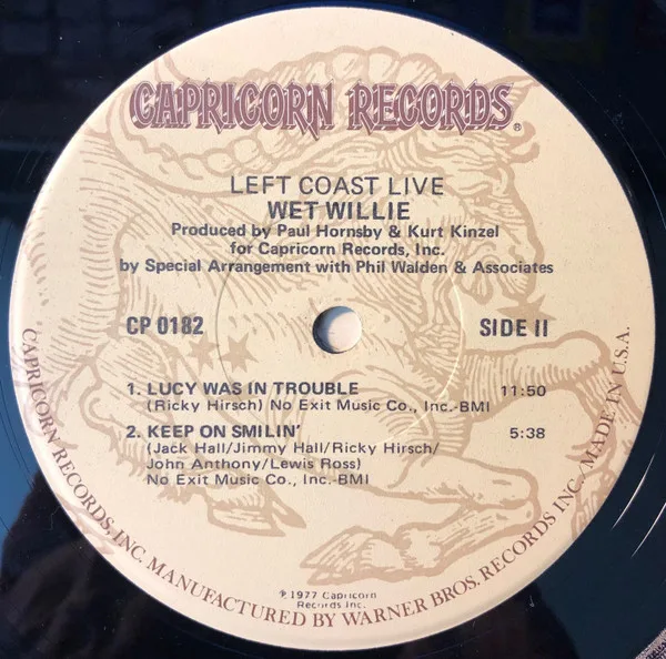 Album cover for Left Coast Live by Wet Willie