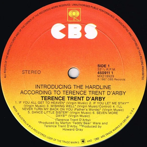 Album cover for Introducing The Hardline According To Terence Trent D'Arby by Terence Trent D'Arby
