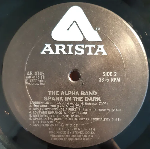 Album cover for Spark In The Dark by Alpha Band, The