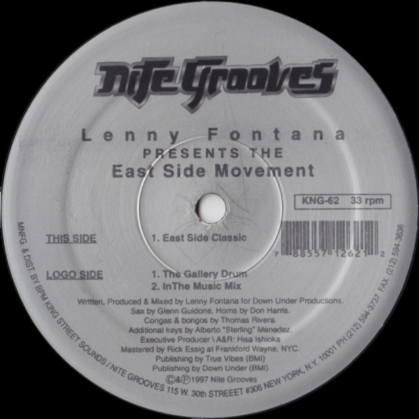 Lenny Fontana Presents Eastside Movement - Inner City, Electronic, Deep House, House, Latin, Tribal House, 1997 - Nite Groove