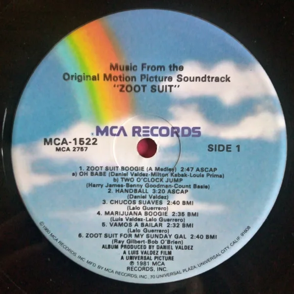 Album cover for Zoot Suit - Music From The Original Motion Picture Soundtrack by Daniel Valdez