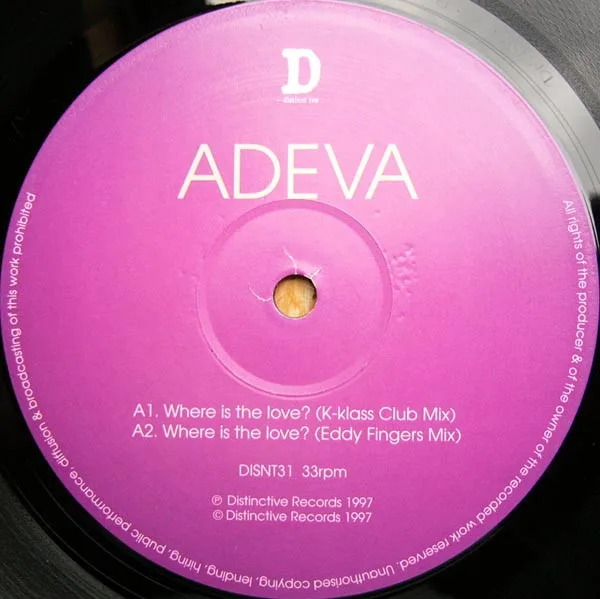 Album cover for Where Is The Love? / The Way That You Feel by Adeva