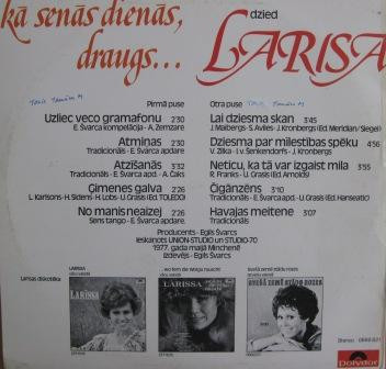 Лариса Мондрус - Kā Senās Dienās, Draugs... - 1977 - Schlager - Polydor - Vinyl 1x LP, Album