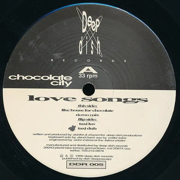 Chocolate City - Love Songs - 1995 - Deep House, House - Deep Dish Records - Vinyl 1x 12", 33 ⅓ RPM