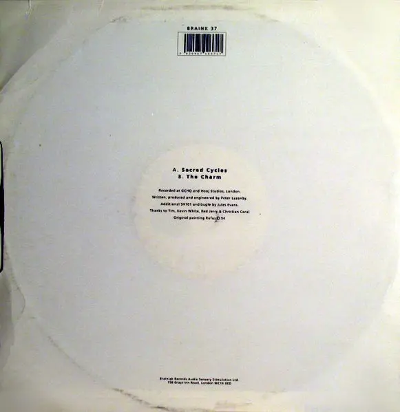 Pete Lazonby - Sacred Cycles, Electronic, Trance, 1994 - Brainiak Records, UK, Vinyl 1x 12", 33 ⅓ RPM