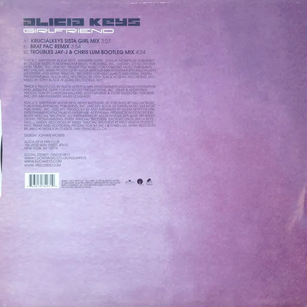 Album cover for Girlfriend by Alicia Keys