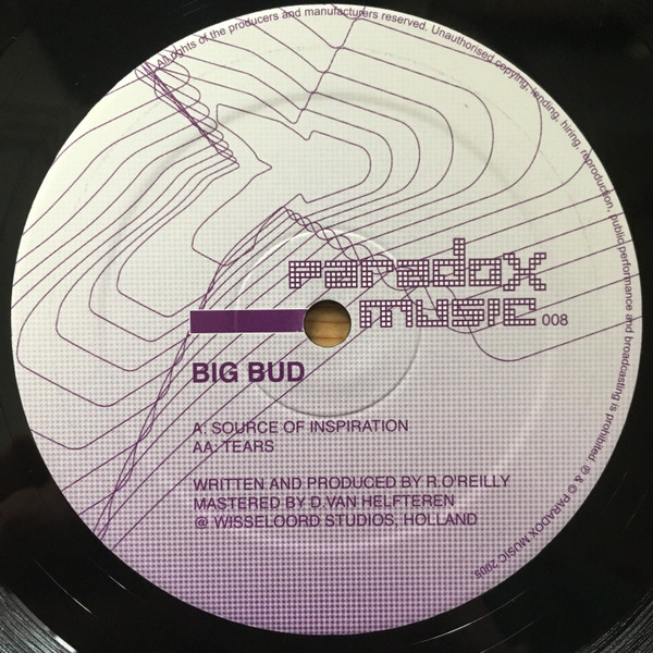 Big Bud - Source Of Inspiration / Tears, Electronic, Drum n Bass, 2005 - Paradox Music, UK, Vinyl 1x 12", 45 RPM