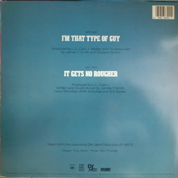 LL Cool J - I'm That Type Of Guy, Hip Hop, 1989 - Columbia, Def Jam Recordings, US, Vinyl 1x 12", 33 ⅓ RPM, Stereo