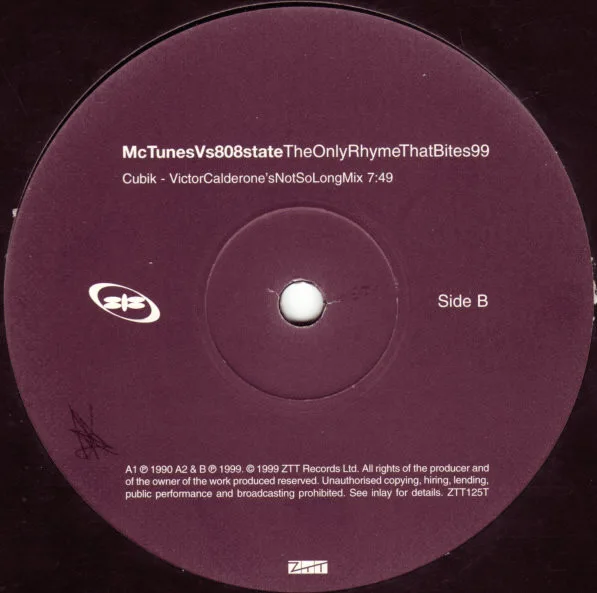 Album cover for The Only Rhyme That Bites 99 by MC Tunes Vs 808 State