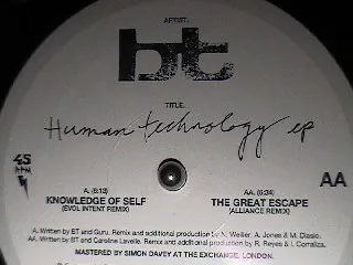 Album cover for Human Technology EP by BT