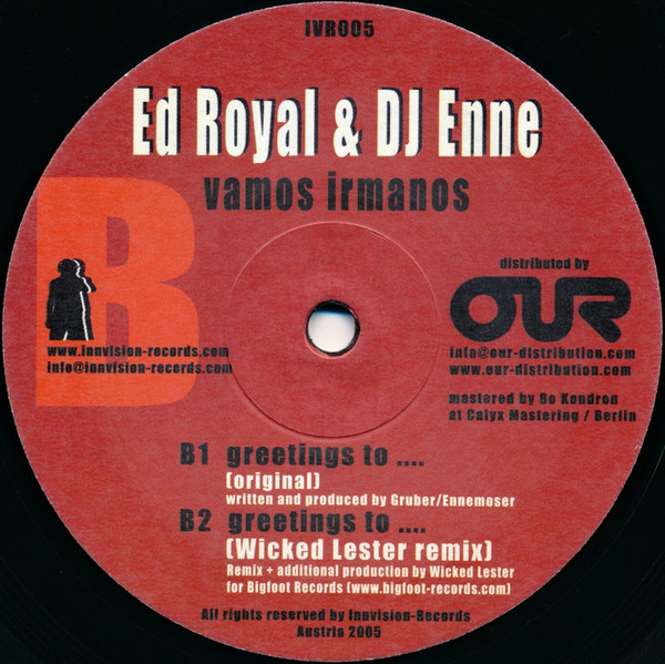 Ed Royal & DJ Enne - Vamos Irmanos, Electronic, Funk / Soul, Breakbeat, Breaks, House, 2005 - Innvision Records, Austria, Vin