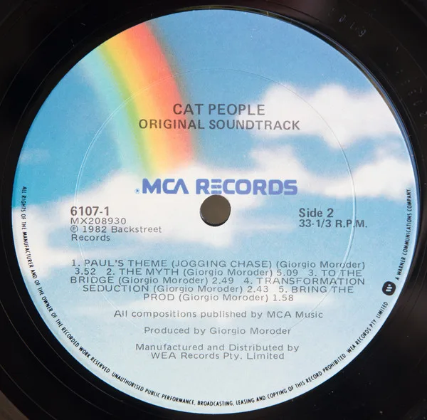 Album cover for Cat People (Original Soundtrack) by Giorgio Moroder