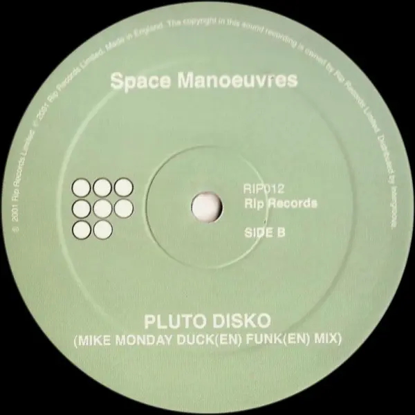 Space Manoeuvres - Pluto Disko, Electronic, Progressive House, 2002 - Rip Records, UK, Vinyl 1x 12"