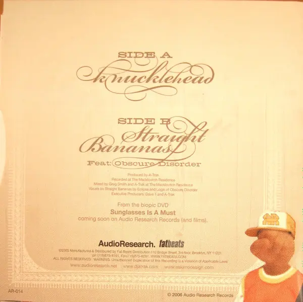 A-Trak - Knucklehead, Hip Hop, Cut-up/DJ, 2006 - Audio Research Records, US, Vinyl 1x 7"