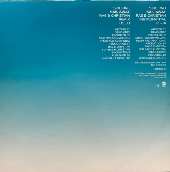 Album cover for Sail Away (Rae & Christian Remixes) by David Gray