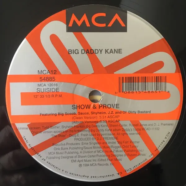Big Daddy Kane - In The PJ's, Hip Hop, 1994 - MCA Records, US, Vinyl 1x 12", 33 ⅓ RPM, Single