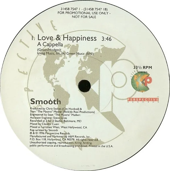 Album cover for Love & Happiness by Smooth (4)