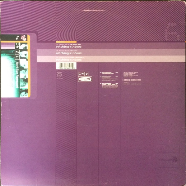 Roni Size / Reprazent - Watching Windows, Electronic, Drum n Bass, 1998 - Talkin' Loud, UK, Vinyl 1x 12", 33 ⅓ RPM