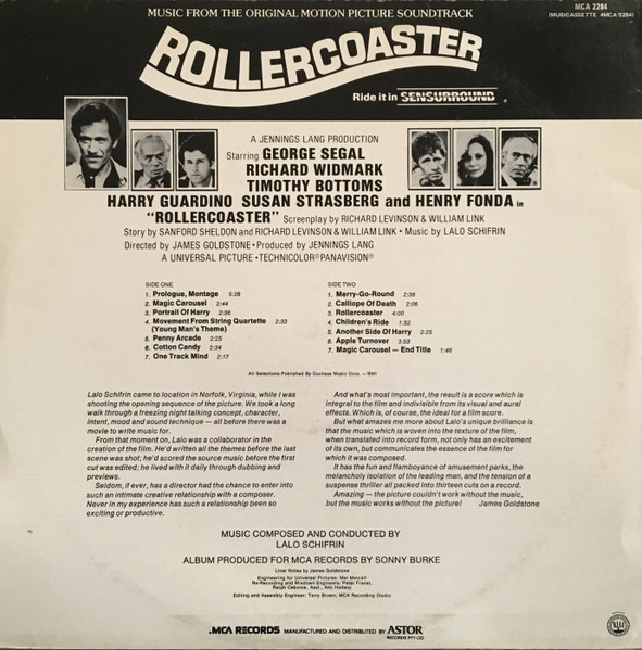 Lalo Schifrin - Rollercoaster (Music From The Original Motion Picture Soundtrack), Electronic, Jazz, Stage & Screen, Jazz-Fun