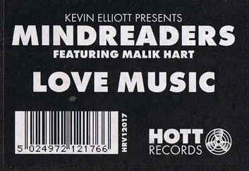 Kevin Elliott Presents Mind Readers Featuring Malik Hart - Love Music, Electronic, House, 1995 - Hott Records, UK, Vinyl 1x 1