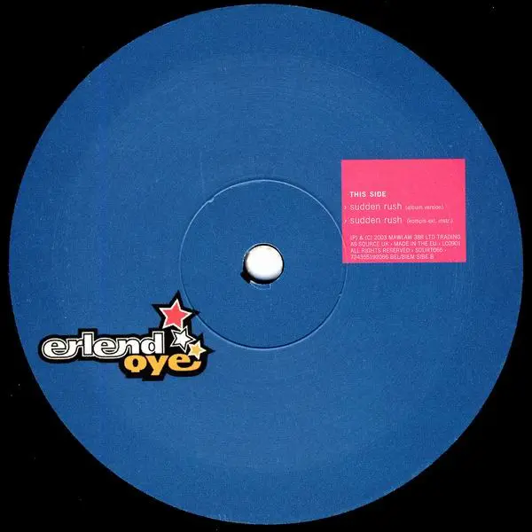 Erlend Øye - Sudden Rush, Electronic, Downtempo, House, Synth-pop, 2003 - Source, Europe, Vinyl 1x 12", 33 ⅓ RPM