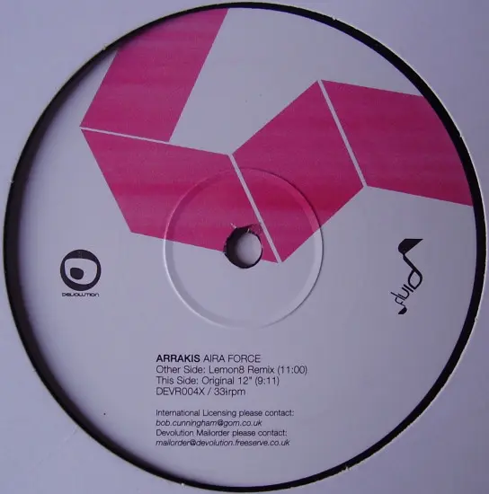 Arrakis (2) - Aira Force, Electronic, Progressive House, Progressive Trance, 2002 - Devolution, UK, Vinyl 1x 12"