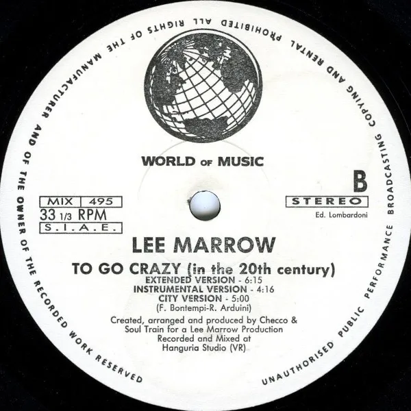 Album cover for To Go Crazy (In The 20th Century) by Lee Marrow