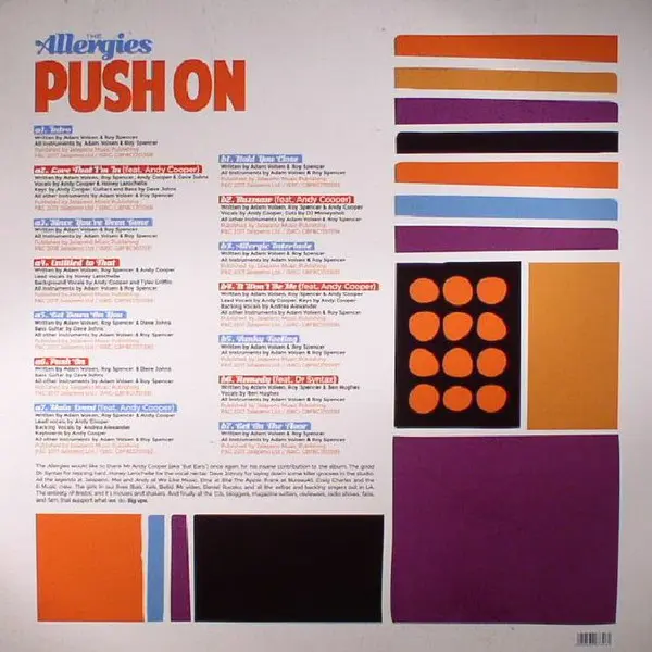 Album cover for Push On by Allergies, The