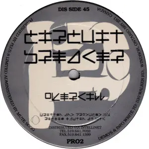 Circuit Breaker - Experiments In Sound, Electronic, Acid, Techno, Probe Records, Canada, Vinyl 1x 12", 33 ⅓ RPM, 45 RPM, Reis