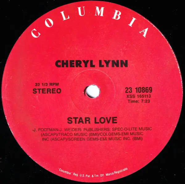 Cheryl Lynn - Got To Be Real / Star Love, Funk / Soul, Disco, Columbia, US, Vinyl 1x 12", 33 ⅓ RPM, Reissue, Stereo