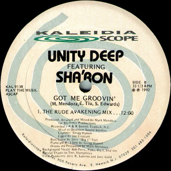 Unity Deep Featuring Sha'ron - Got Me Groovin', Electronic, Garage House, 1992 - Kaleidiascope Records, US, Vinyl 1x 12", 33 