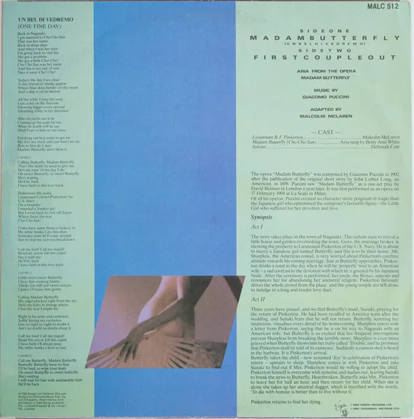 Album cover for Madam Butterfly by Malcolm McLaren